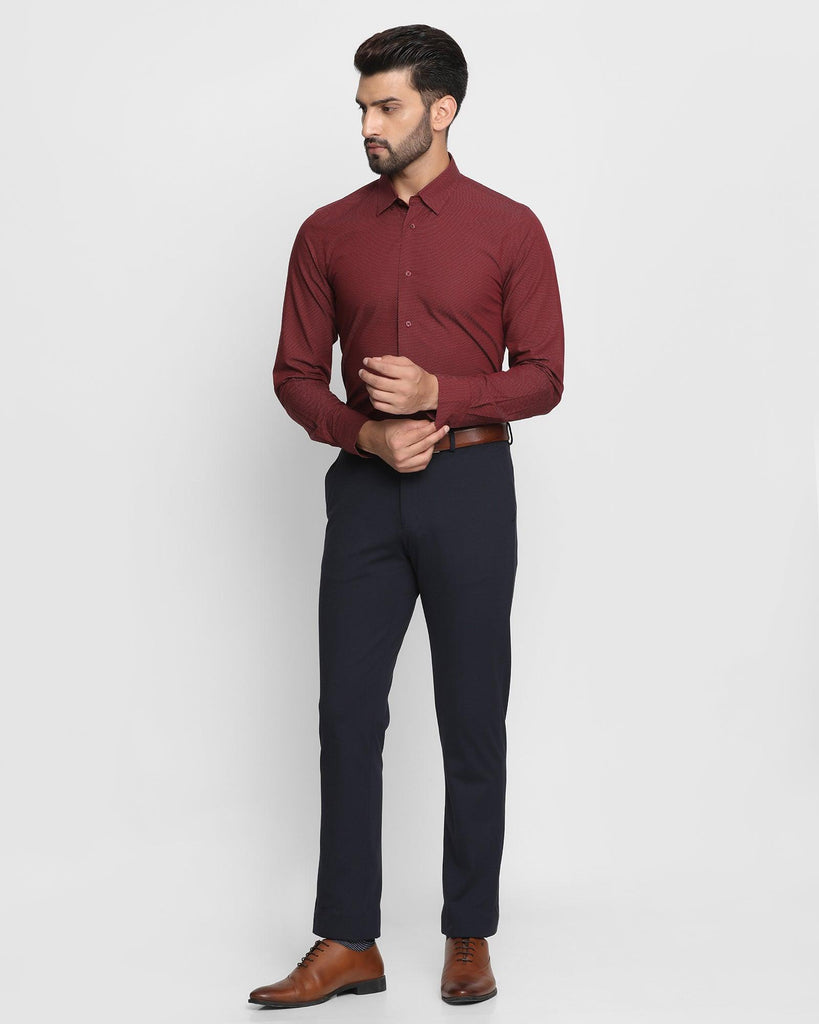 Formal Wine Textured Shirt - Owen