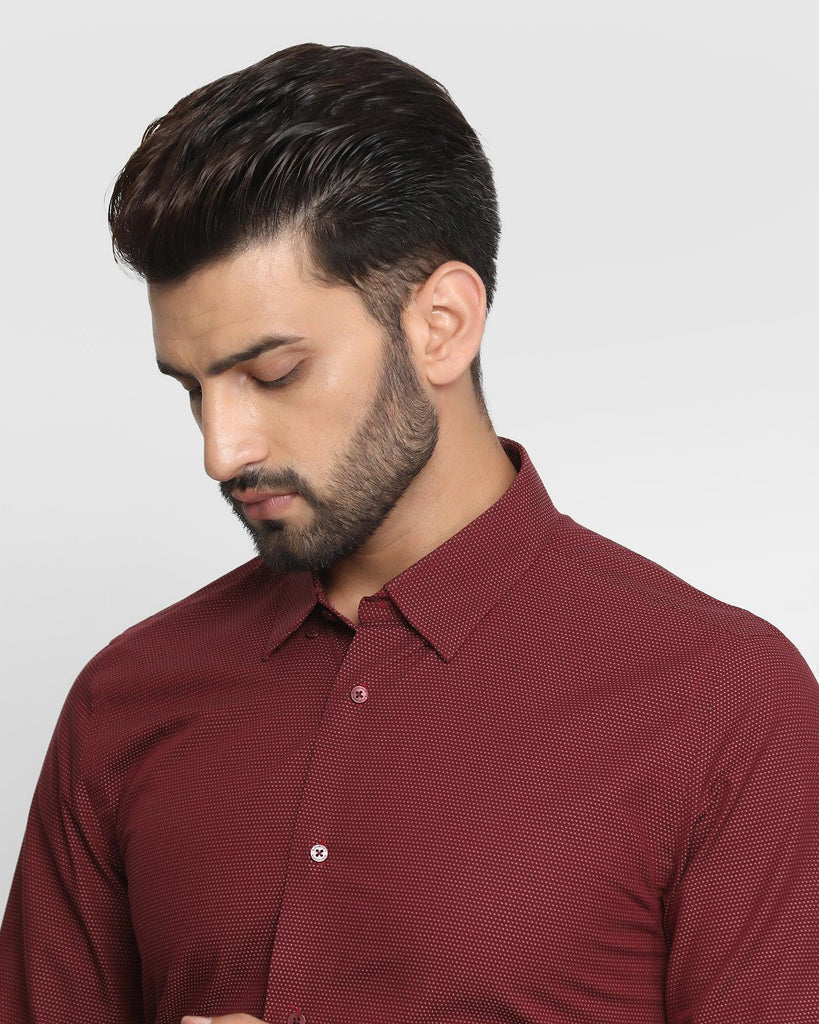 Formal Wine Textured Shirt - Owen