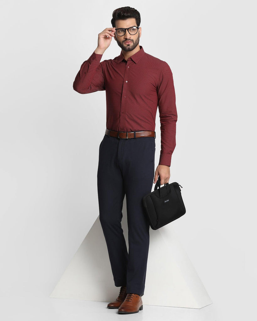 Formal Wine Textured Shirt - Owen