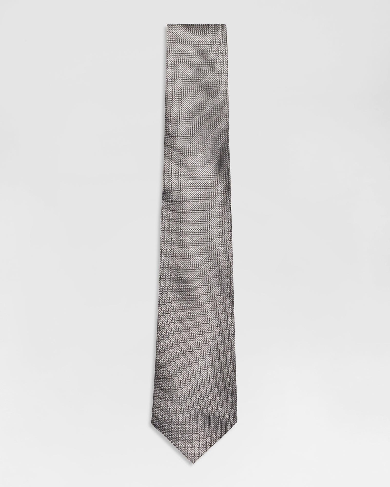Silk Beige Textured Tie - Ramos
