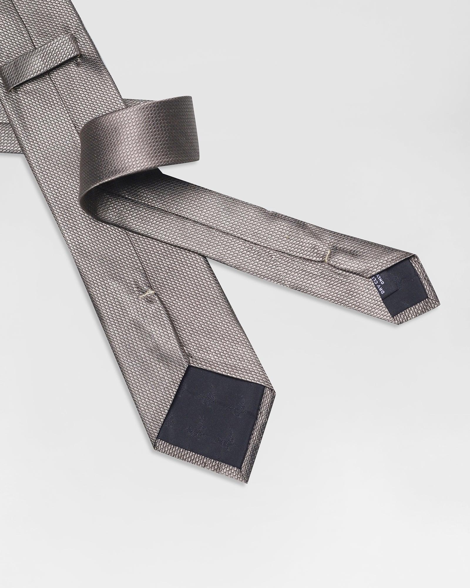 Silk Beige Textured Tie - Ramos