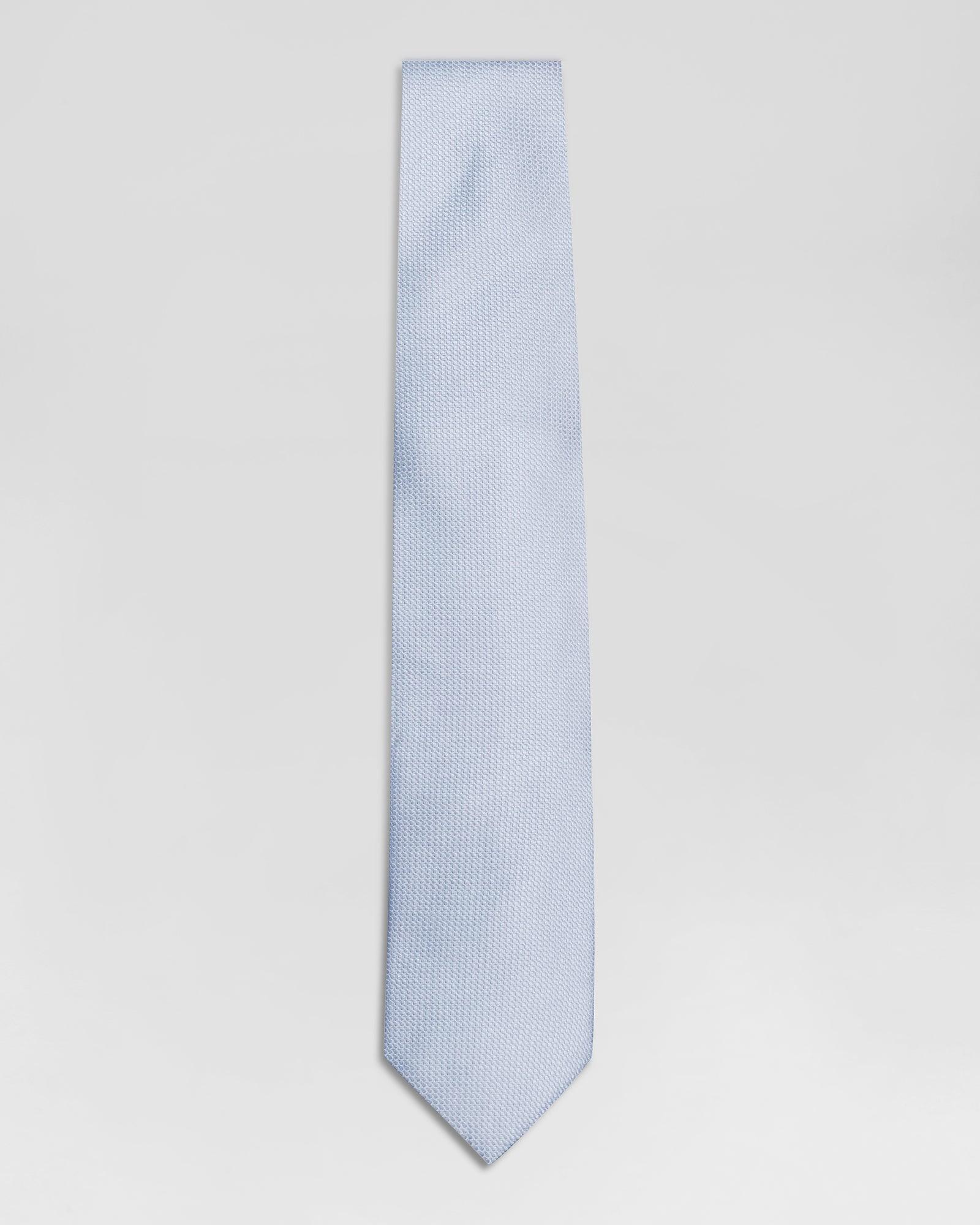 Silk Blue Textured Tie - Ramos