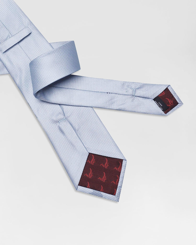 Silk Blue Textured Tie - Ramos