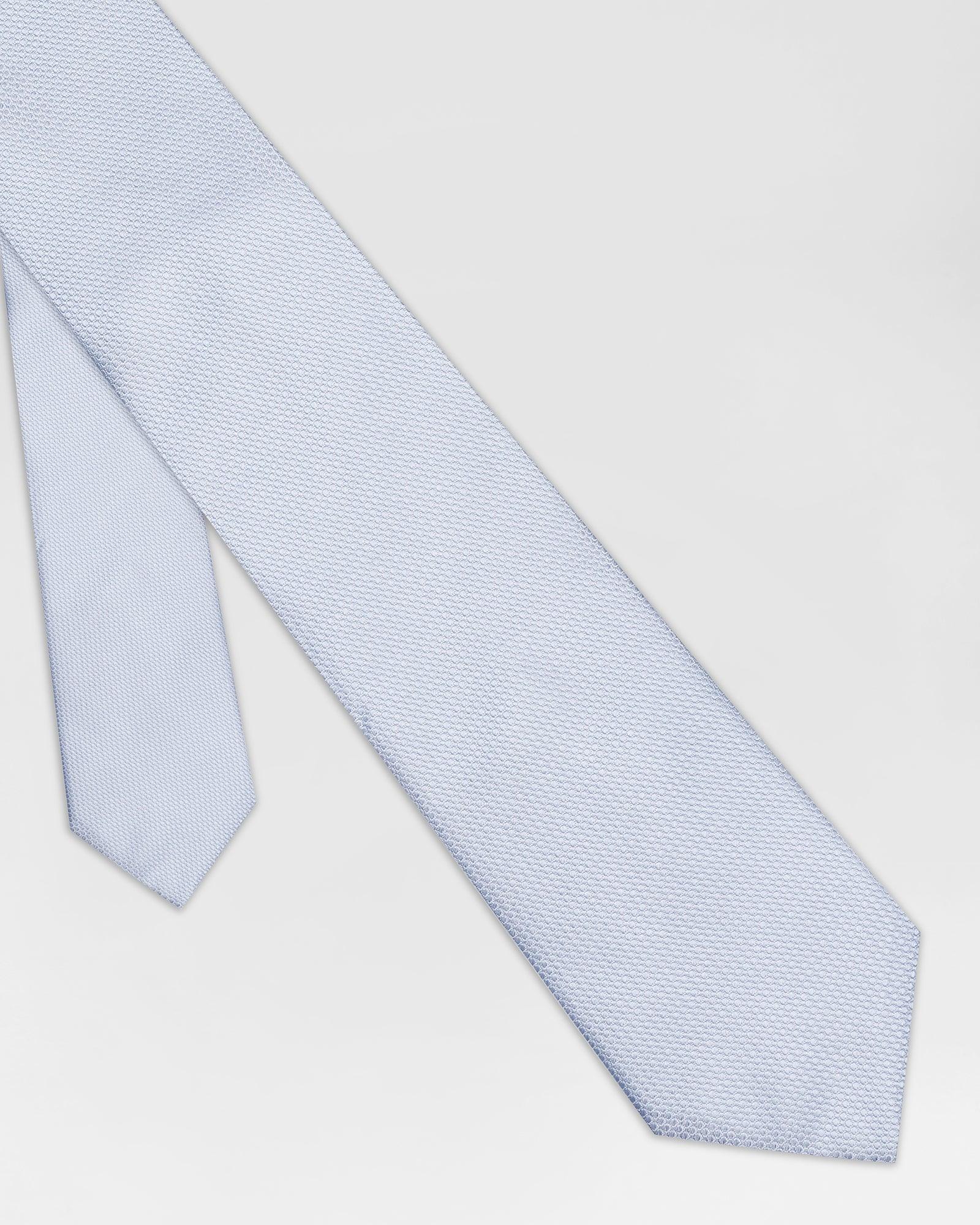Silk Blue Textured Tie - Ramos