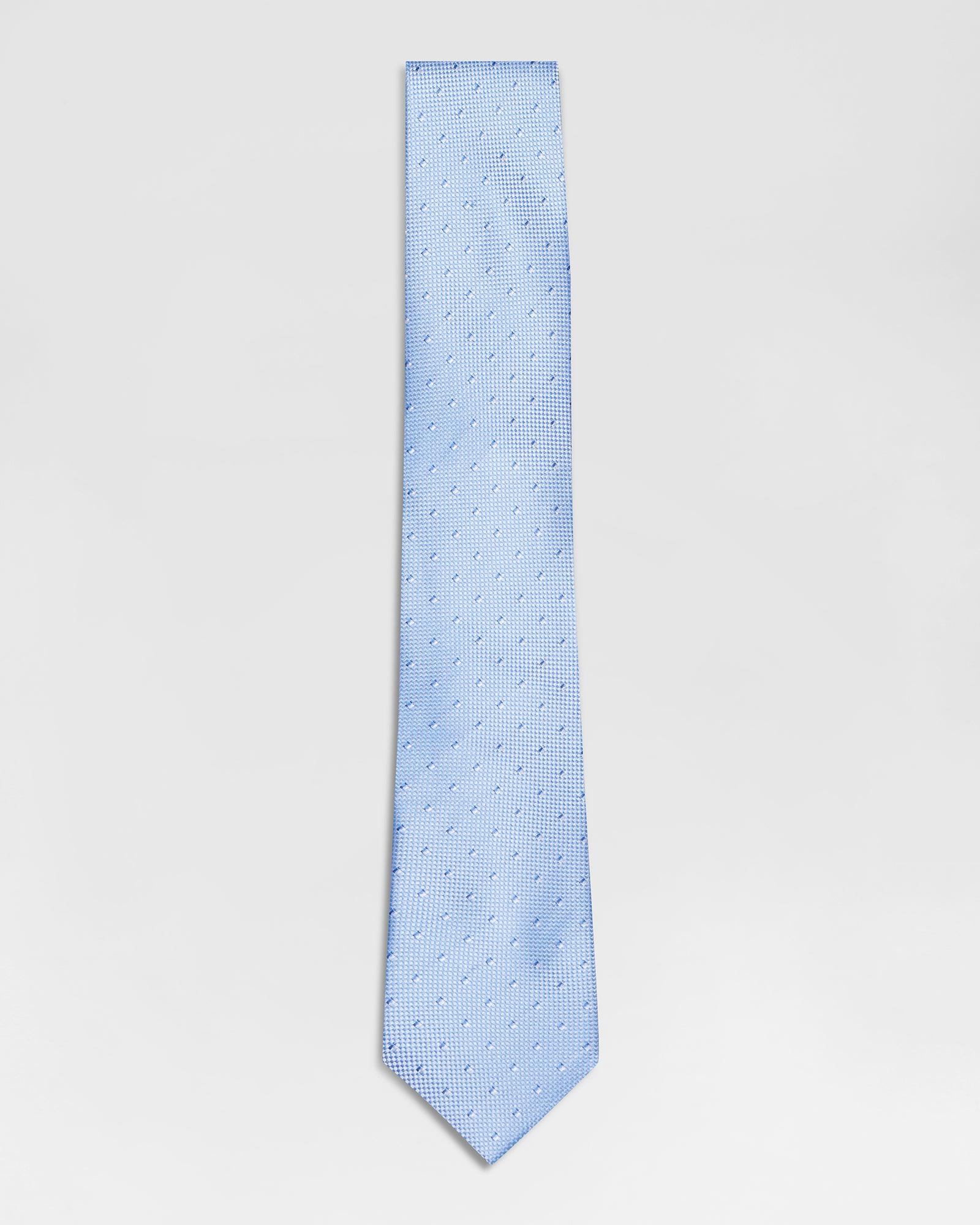 Silk Blue Textured Tie - Roboto