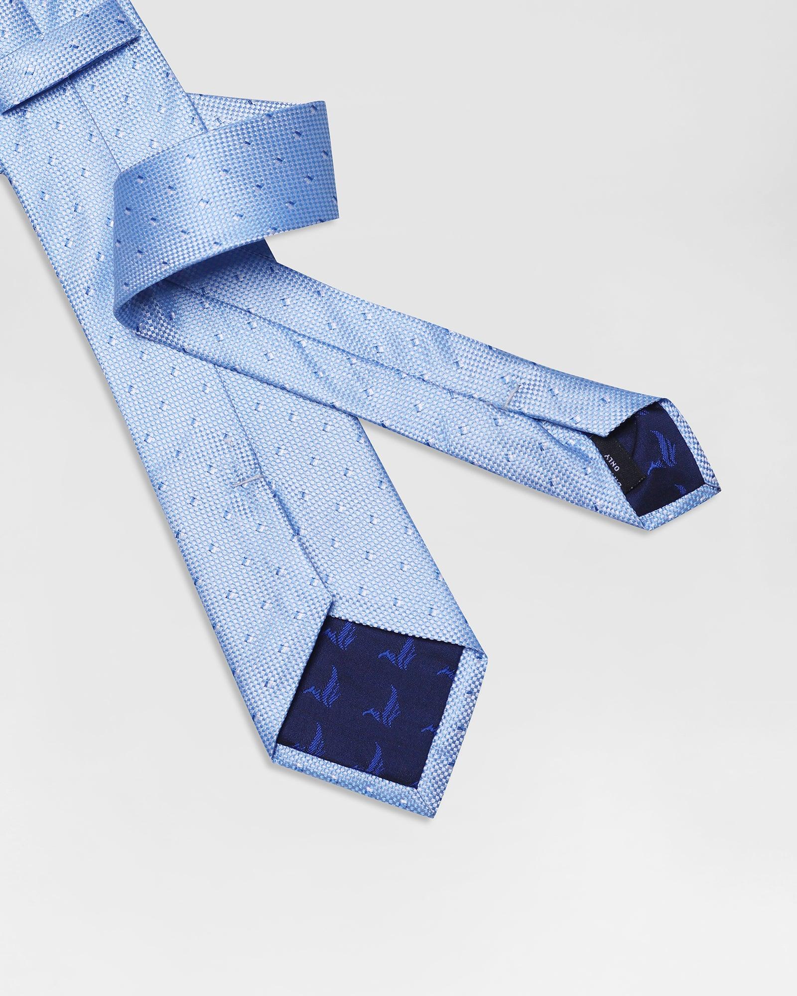 Silk Blue Textured Tie - Roboto