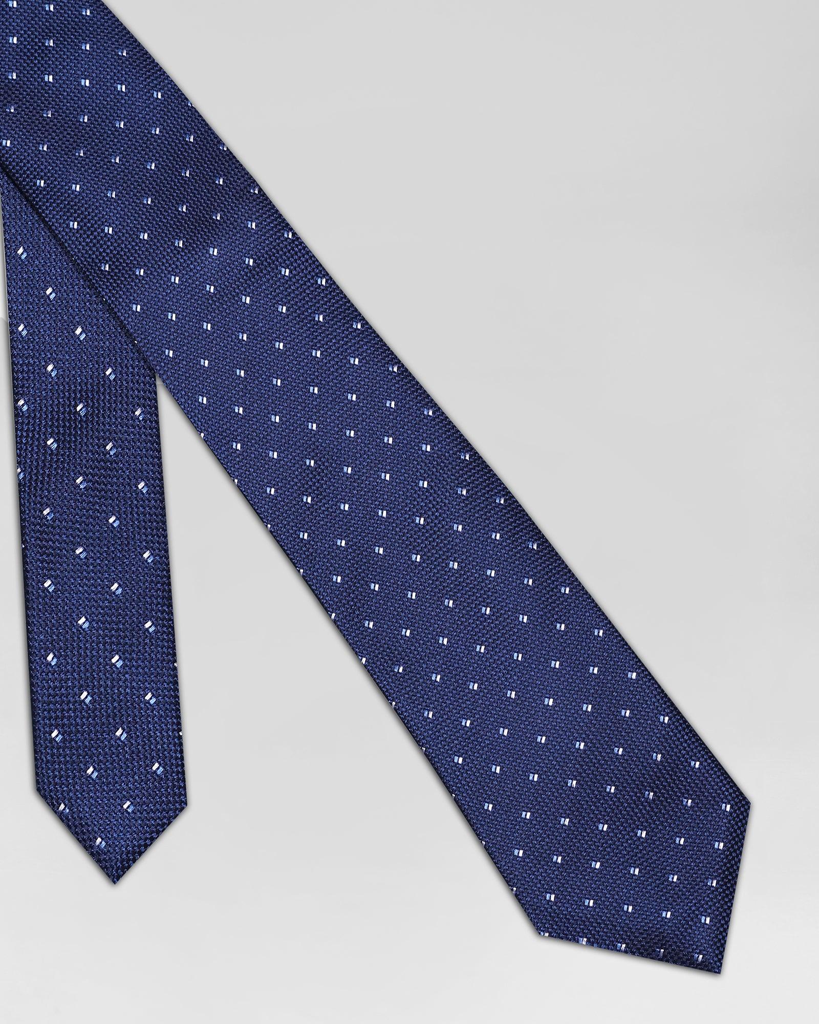 Silk Navy Textured Tie - Roboto