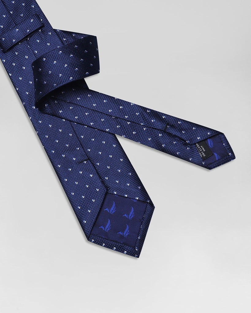 Silk Navy Textured Tie - Roboto