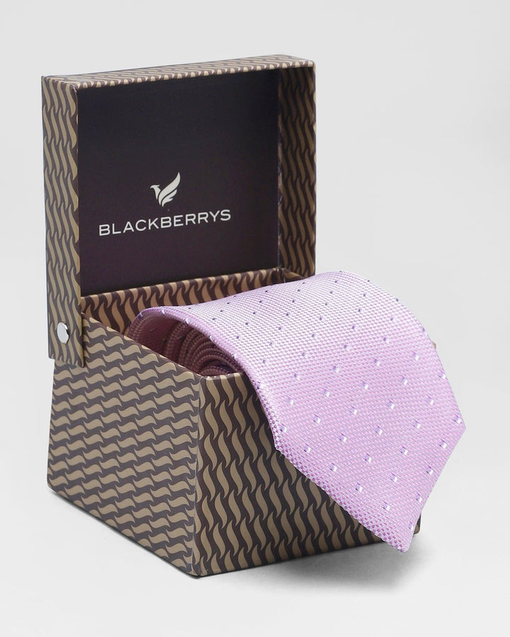 Silk Pink Textured Tie - Roboto