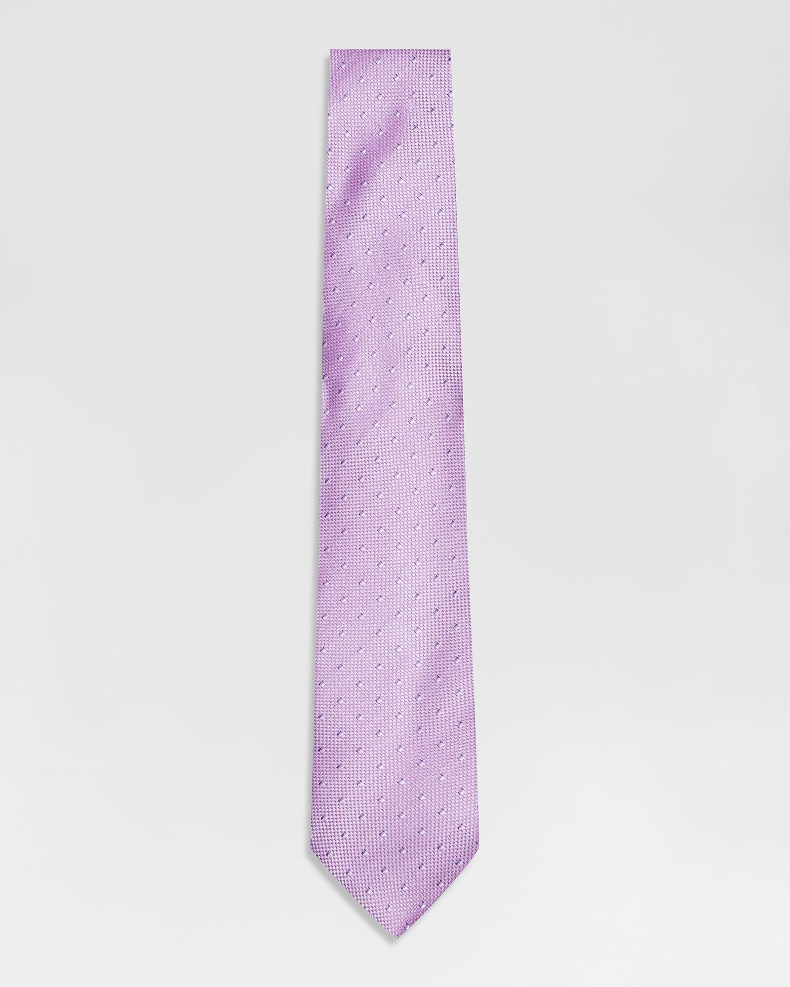 Silk Pink Textured Tie - Roboto