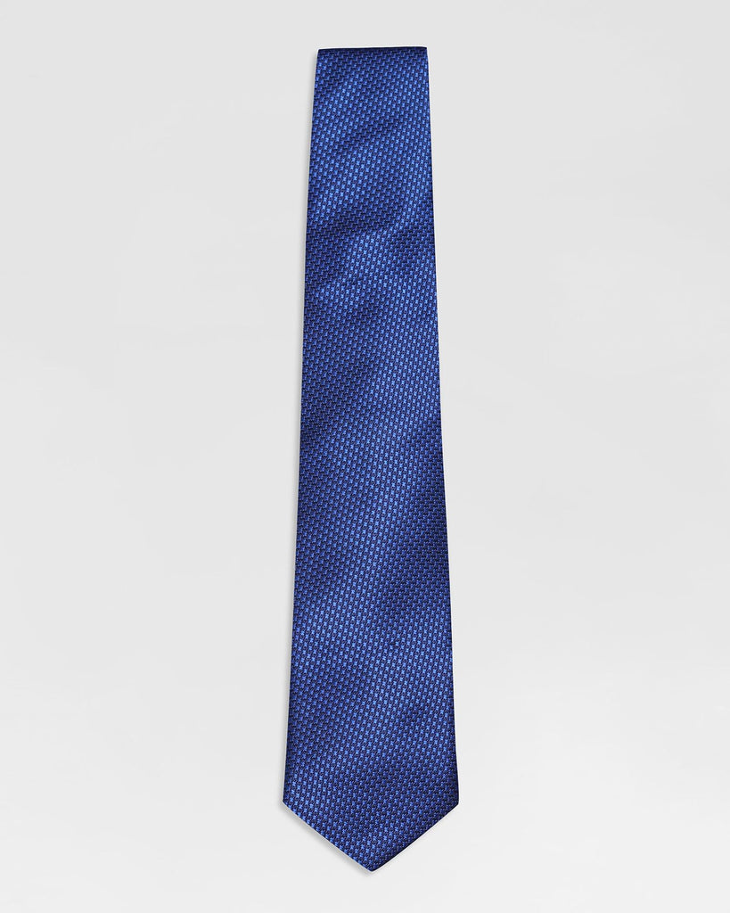 Silk Royal Blue Textured Tie - Robin