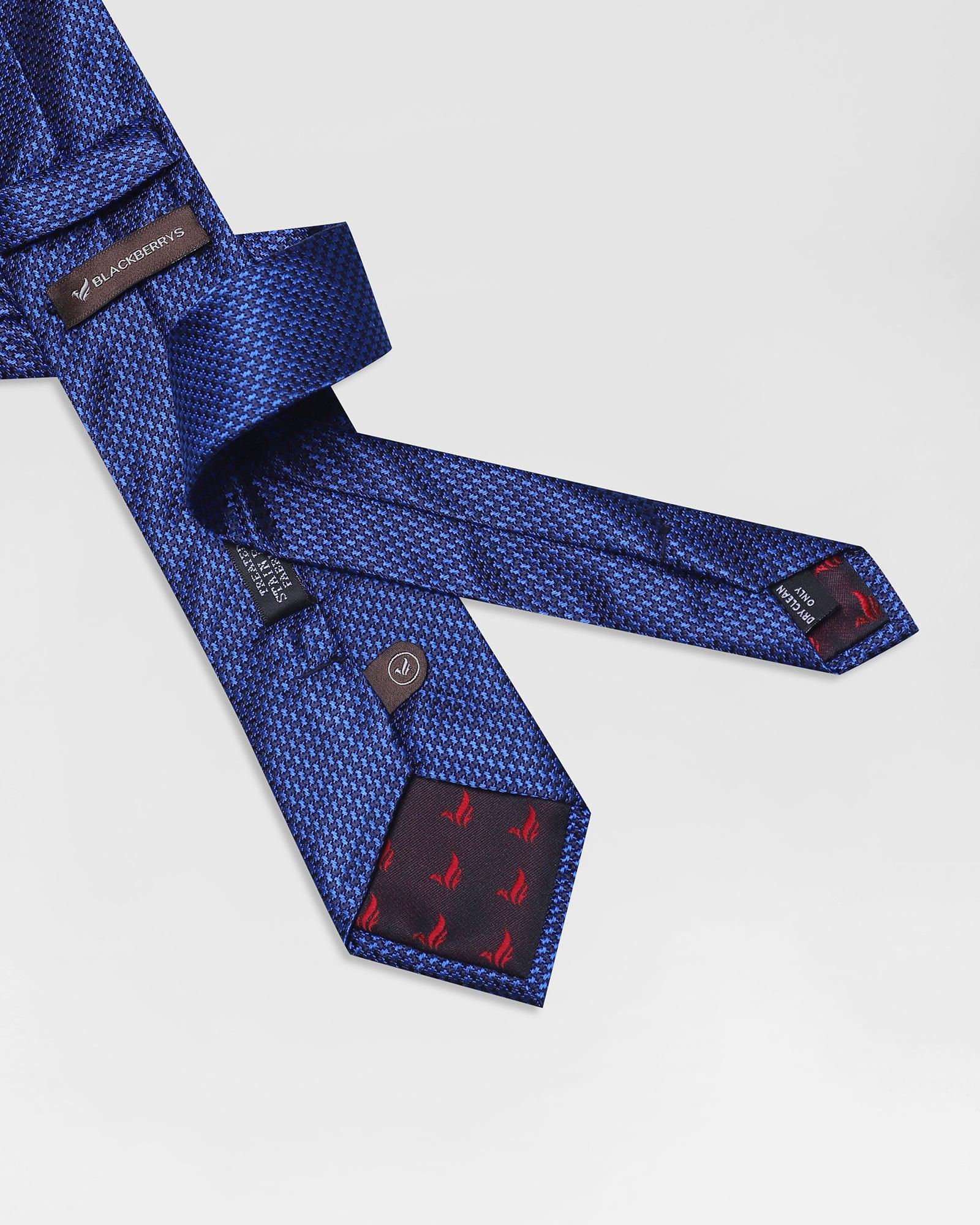 Silk Royal Blue Textured Tie - Robin