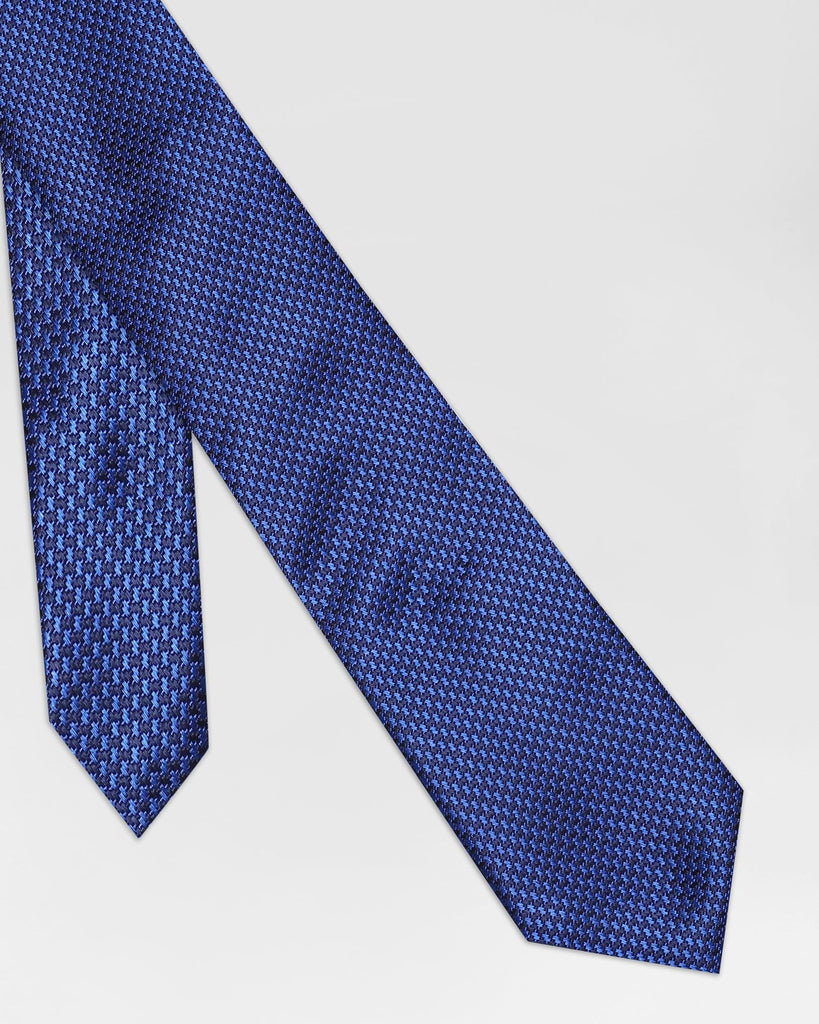 Silk Royal Blue Textured Tie - Robin