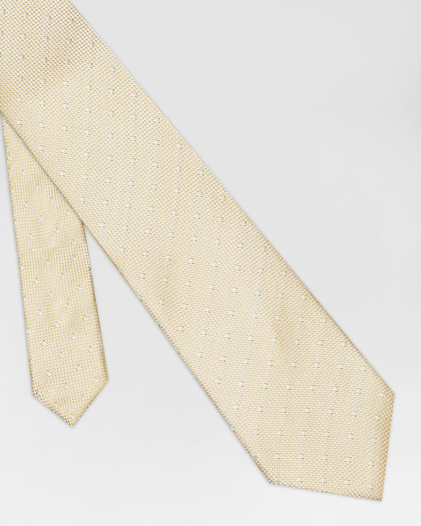 Silk Yellow Textured Tie - Roboto