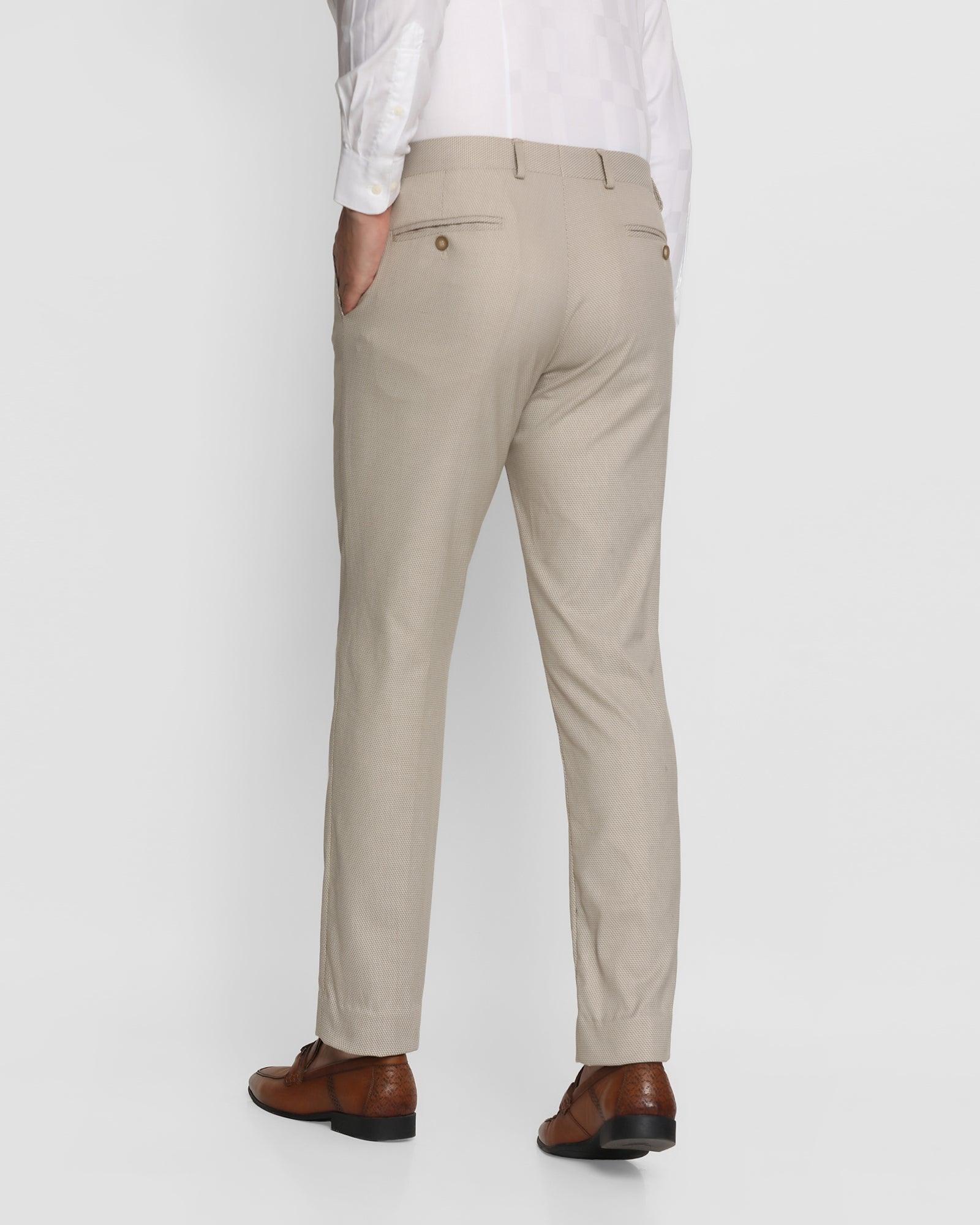 textured formal trousers in beige b 91 sommer blackberrys clothing 2