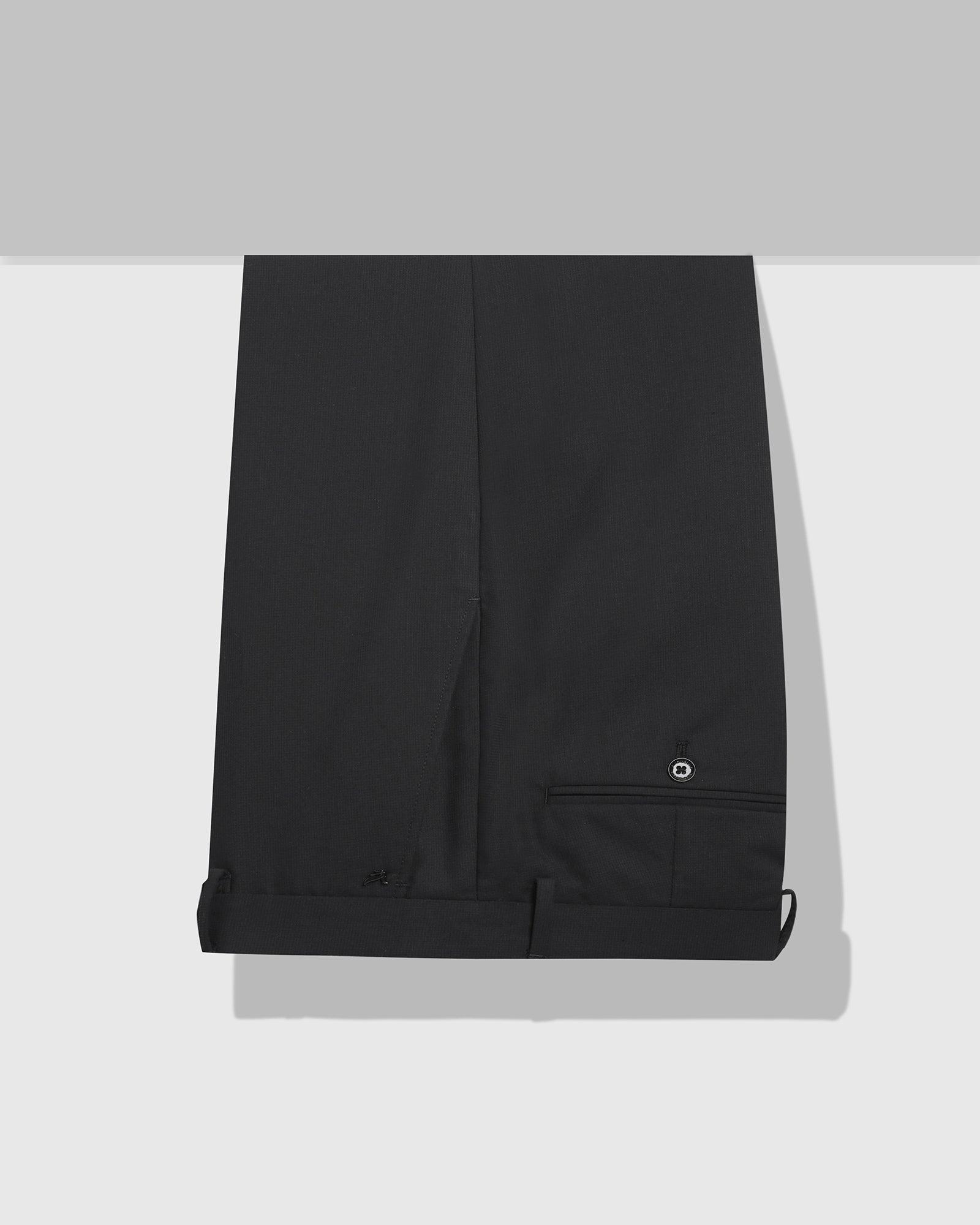 Textured Formal Trousers In Black B-90 (Facum) - Blackberrys