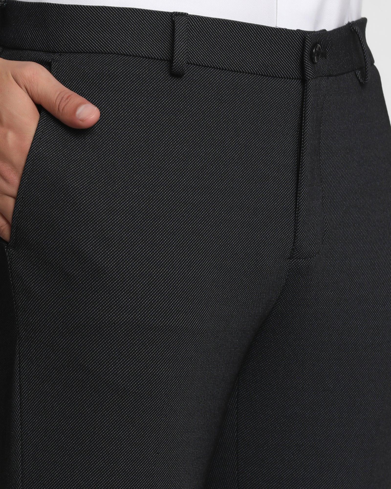 Wills Stretch Wool Trouser - Heather Black | Dress Pants | Huckberry