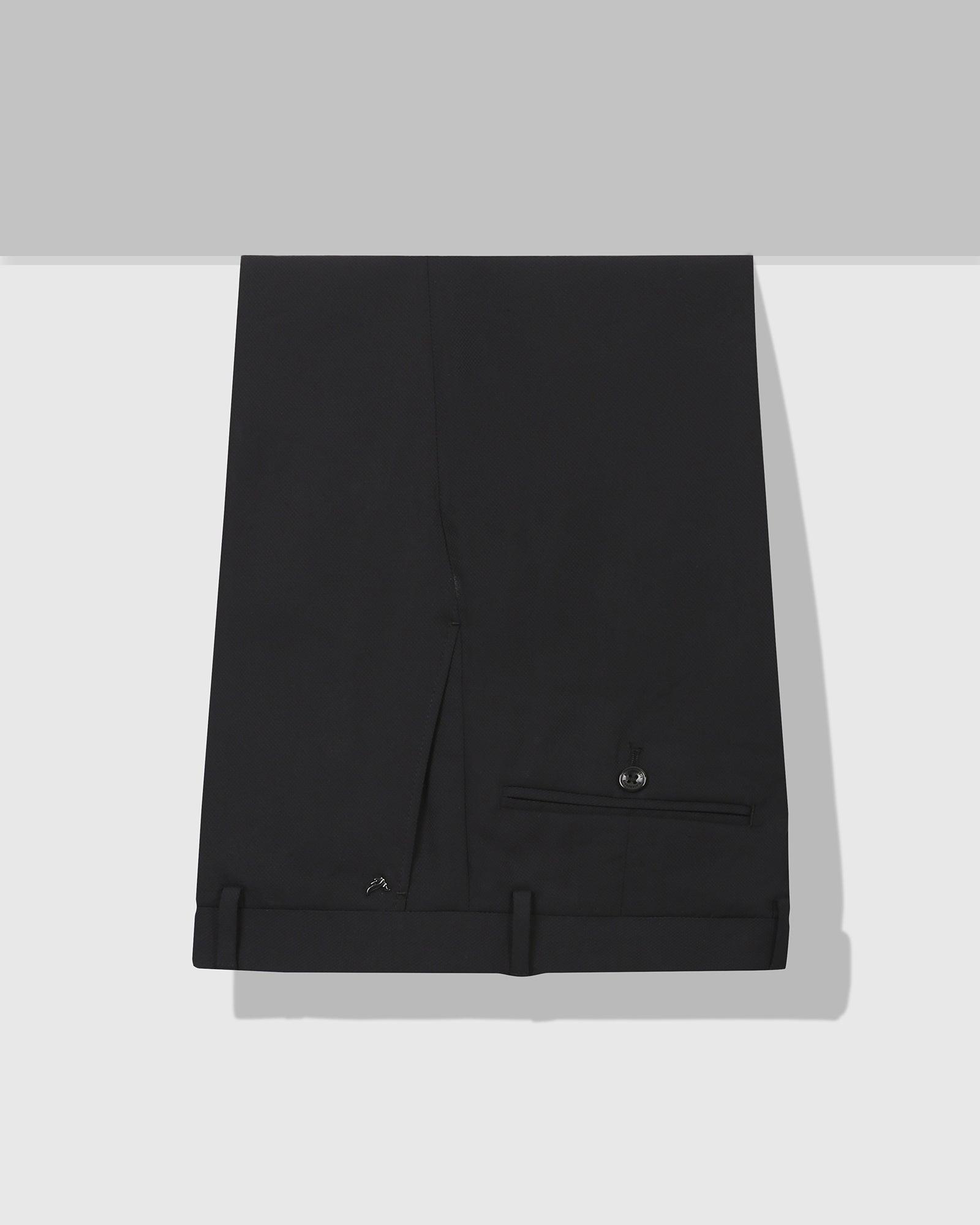 Slim Comfort B-95 Formal Black Textured Trouser - Mandy