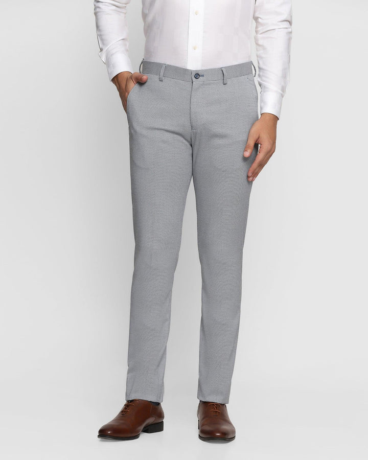 Slim Fit B-91 Formal Blue Textured Trouser - Sommer