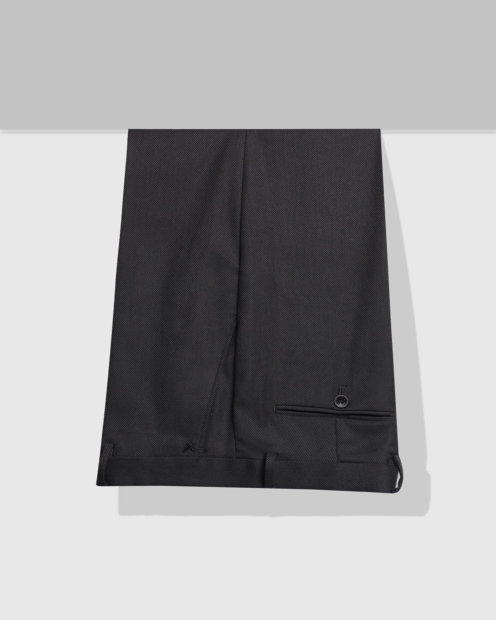 Straight B-90 Formal Charcoal Textured Trouser - Welta