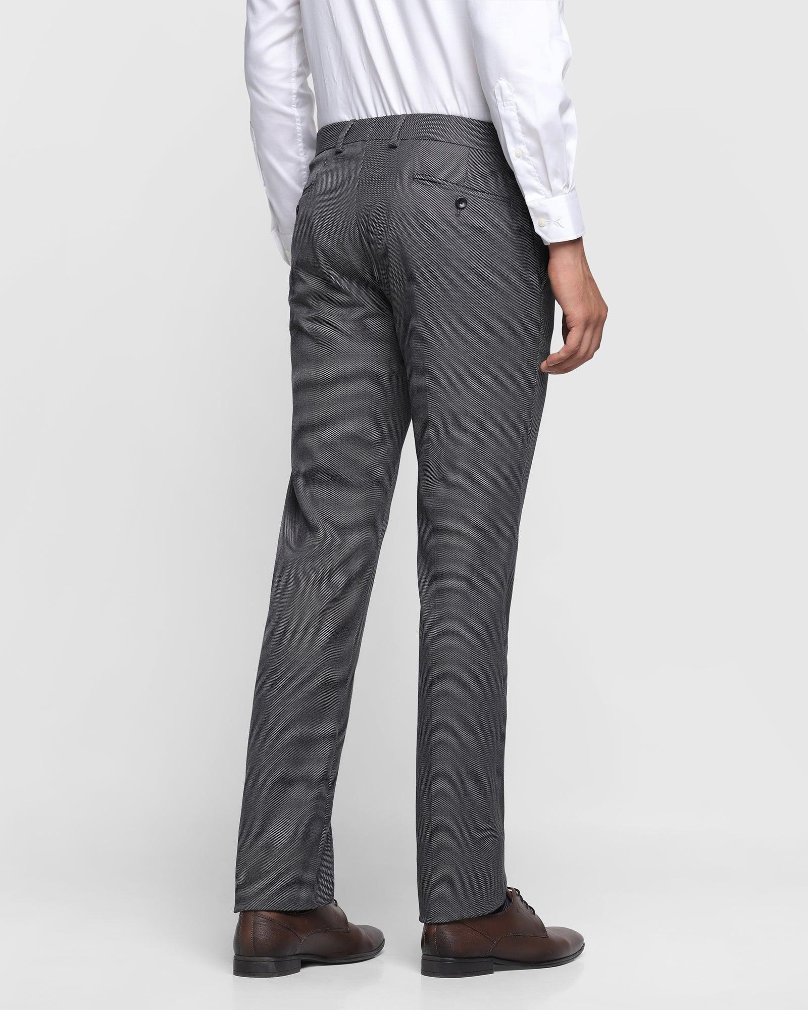 Slim Comfort B-95 Formal Charcoal Textured Trouser - Cairo