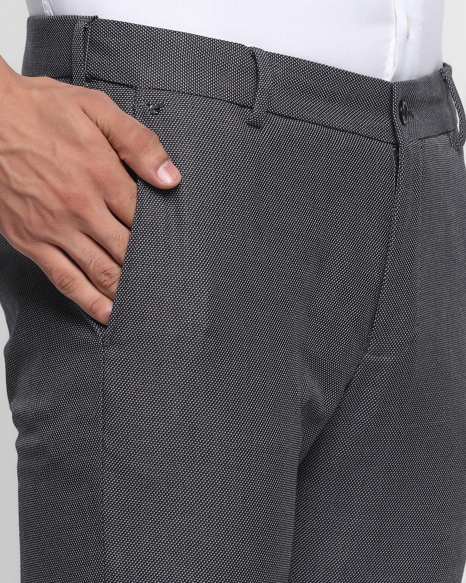 Slim Comfort B-95 Formal Charcoal Textured Trouser - Cairo