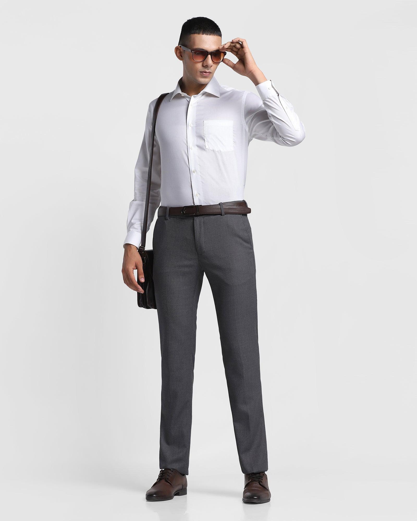 Textured Formal Trousers In Beige B95 Cairo