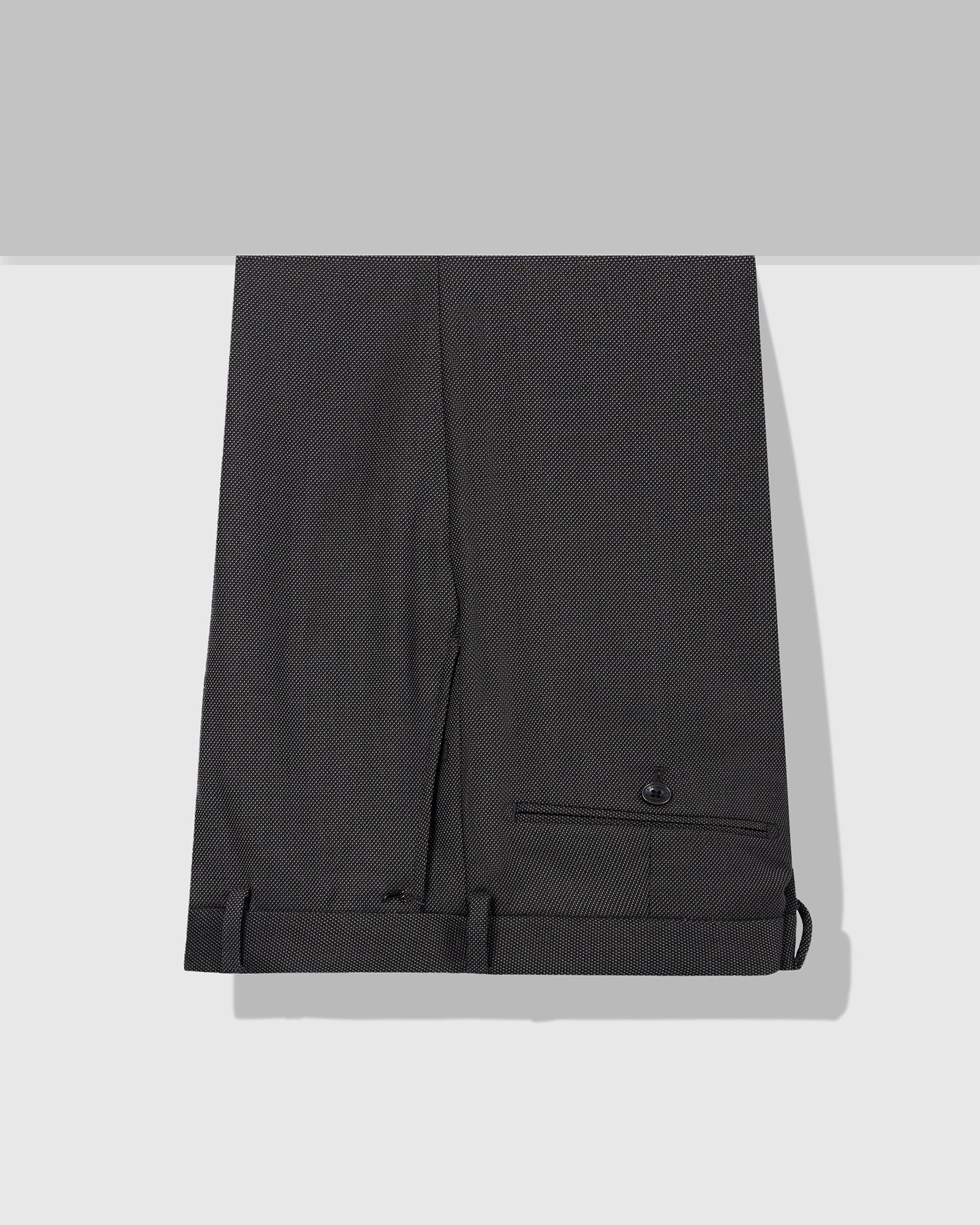 Slim Comfort B-95 Formal Charcoal Textured Trouser - Mario