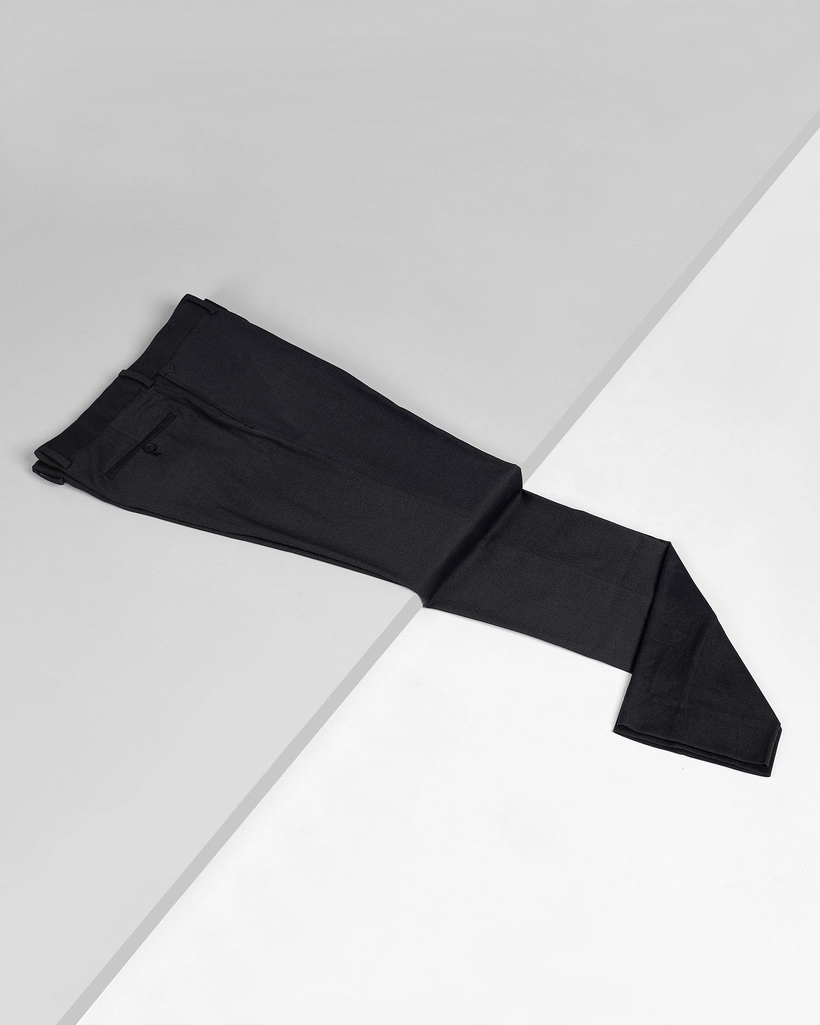 Slim Comfort B-95 Formal Charcoal Textured Trouser - Pexford