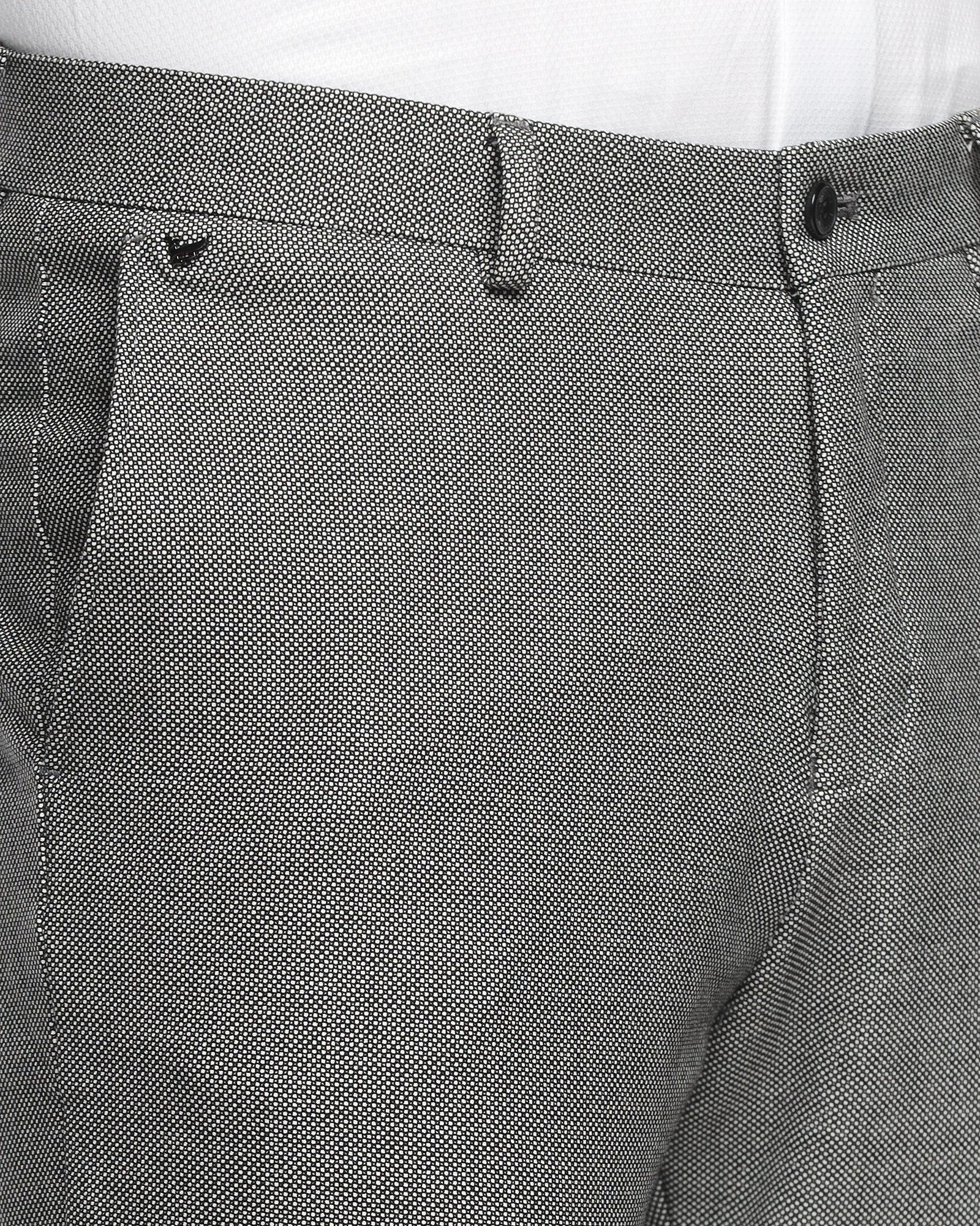 Straight B-90 Formal Grey Textured Trouser - Beck