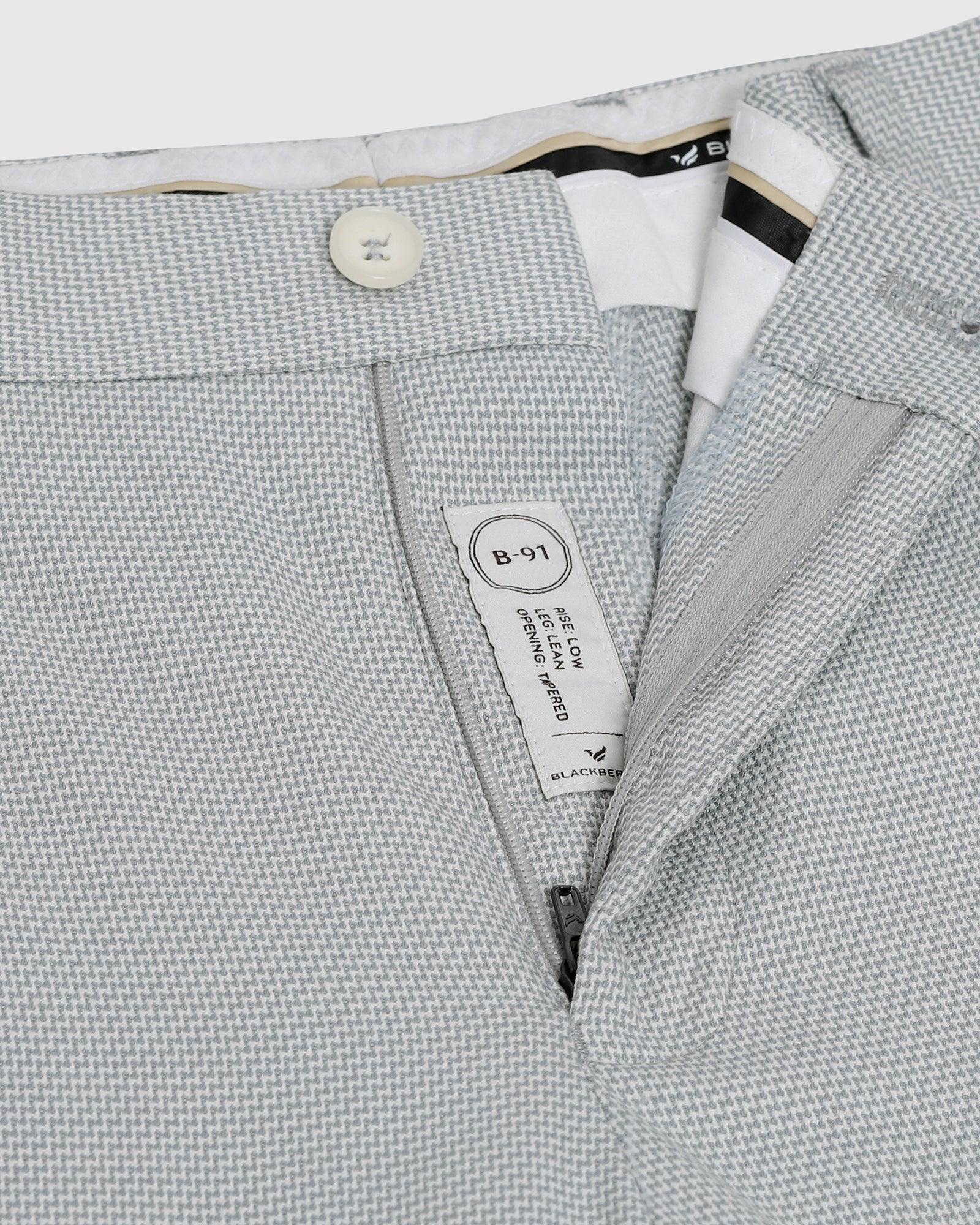 Slim Fit B-91 Formal Grey Textured Trouser - Sommer