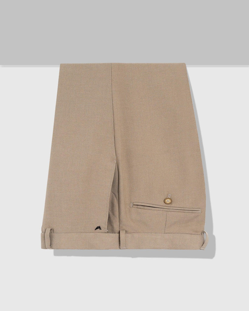 Slim Fit B-91 Formal Khaki Textured Trouser - Miron