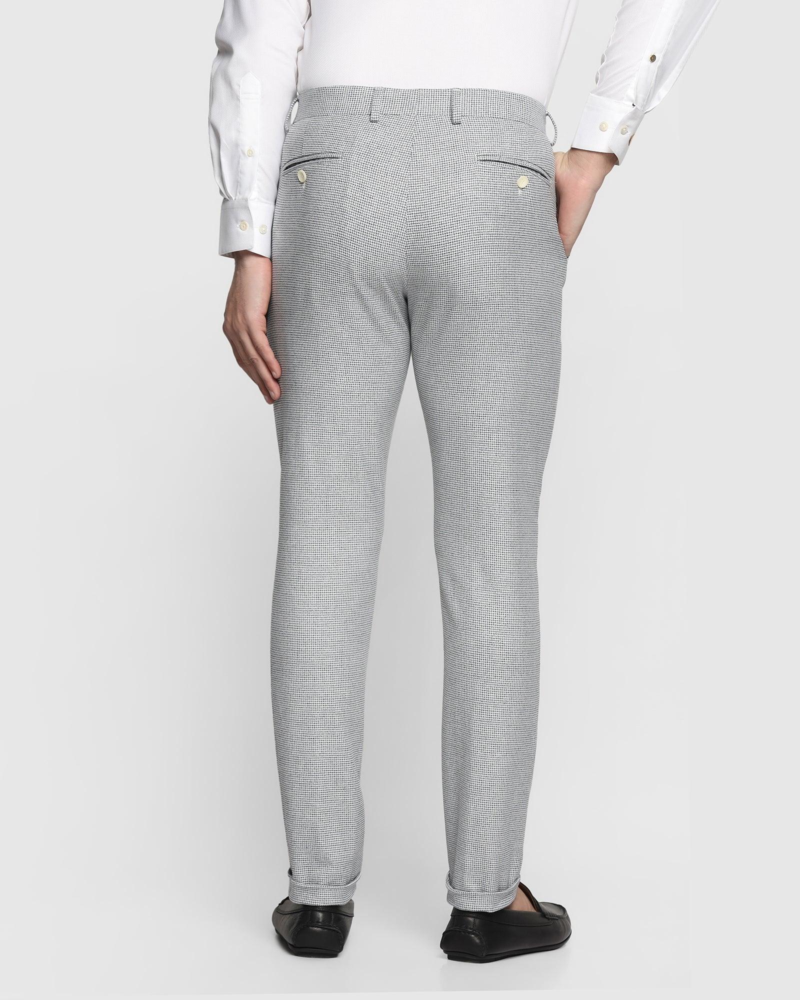 Textured Formal Trousers In Light Blue Phoenix Fit Mentor