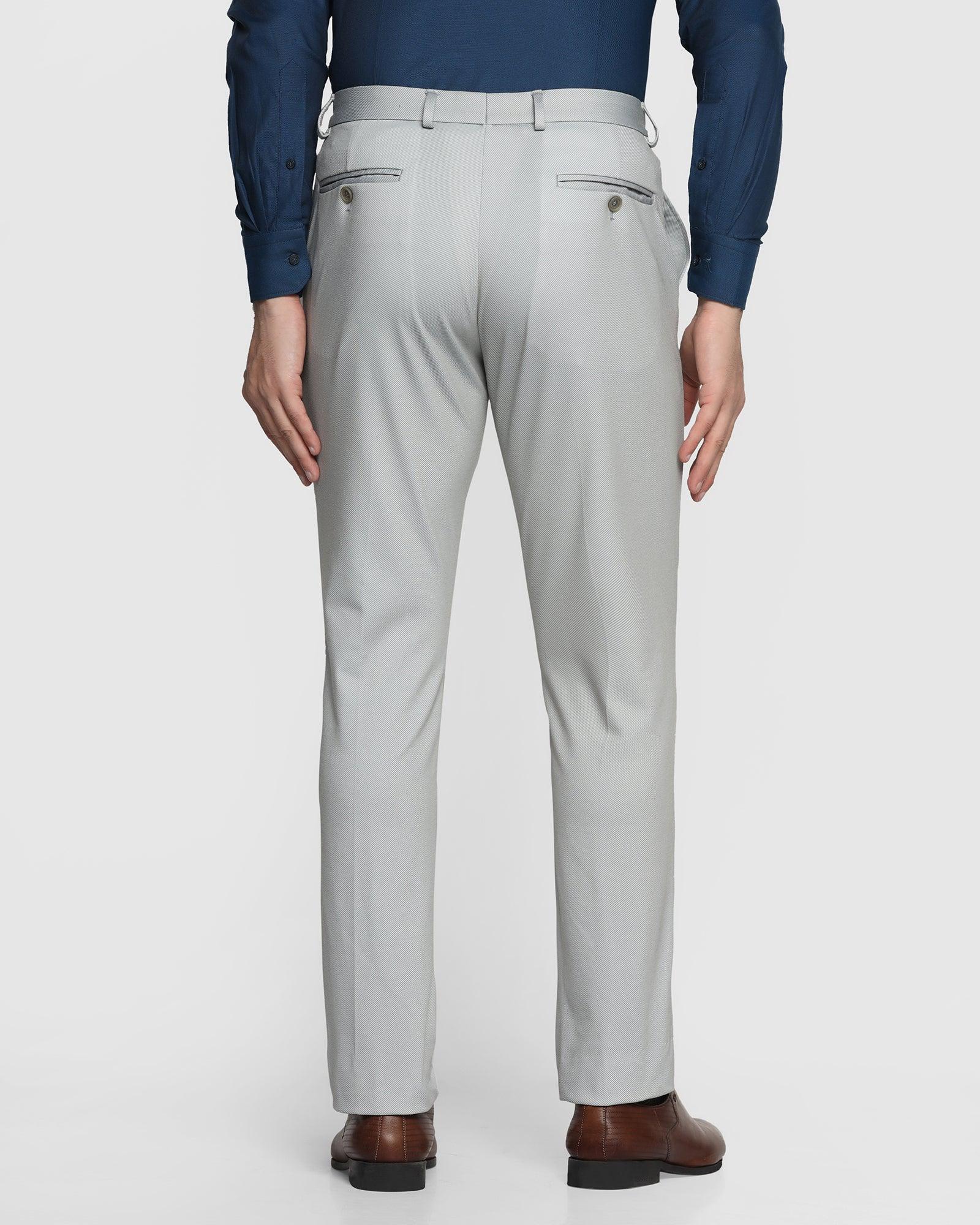 textured formal trousers in light grey b 91 street blackberrys clothing 2