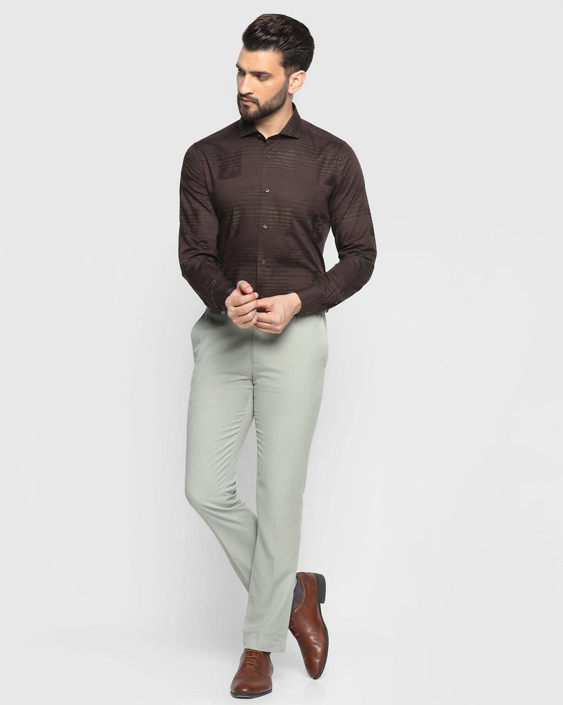 Slim Fit B-91 Formal Mint Textured Trouser - Miron