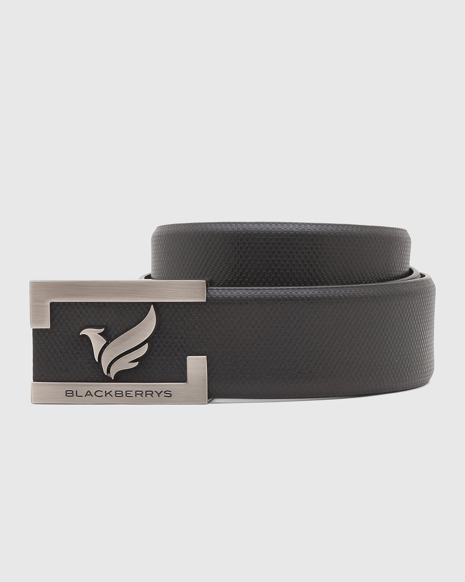 Must Haves Leather Black Textured Belt - New Grabirde