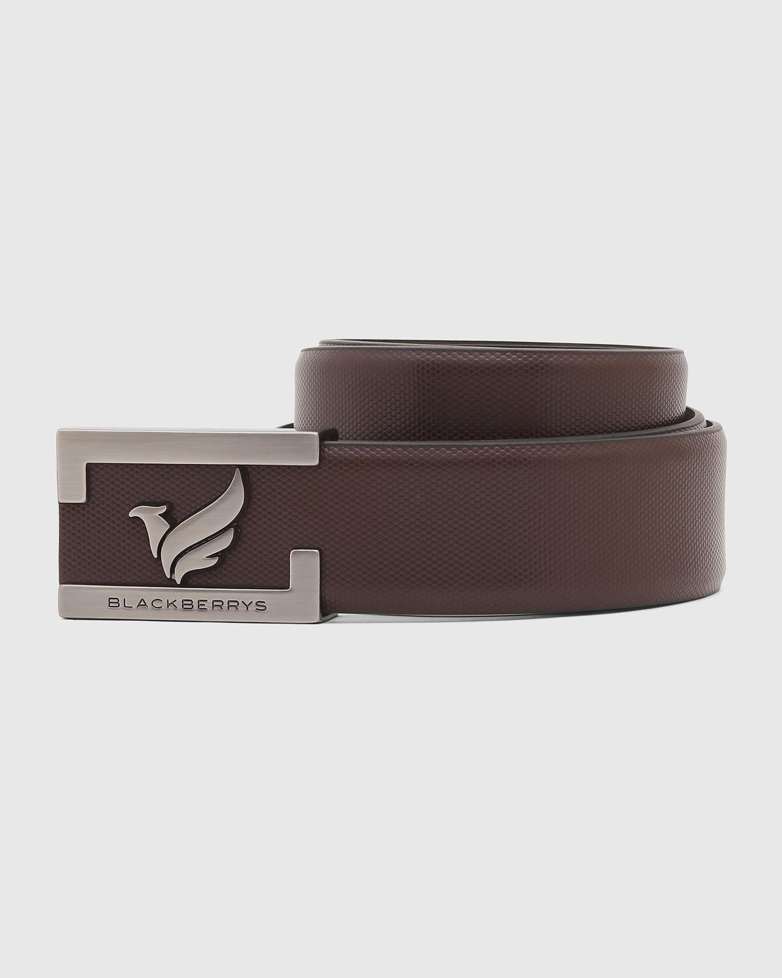 Must Haves Leather Brown Textured Belt - New Grabirde