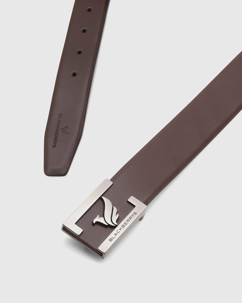 Must Haves Leather Brown Textured Belt - New Grabirde