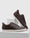 Leather Chocolate Brown Textured Sneakers - Quel
