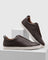Leather Chocolate Brown Textured Sneakers - Quel