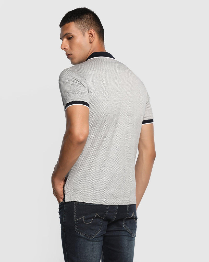 Polo Navy Textured T-Shirt - Connor