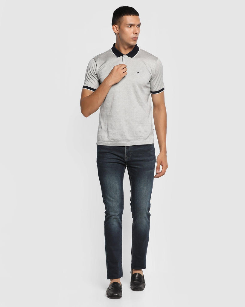 Polo Navy Textured T-Shirt - Connor