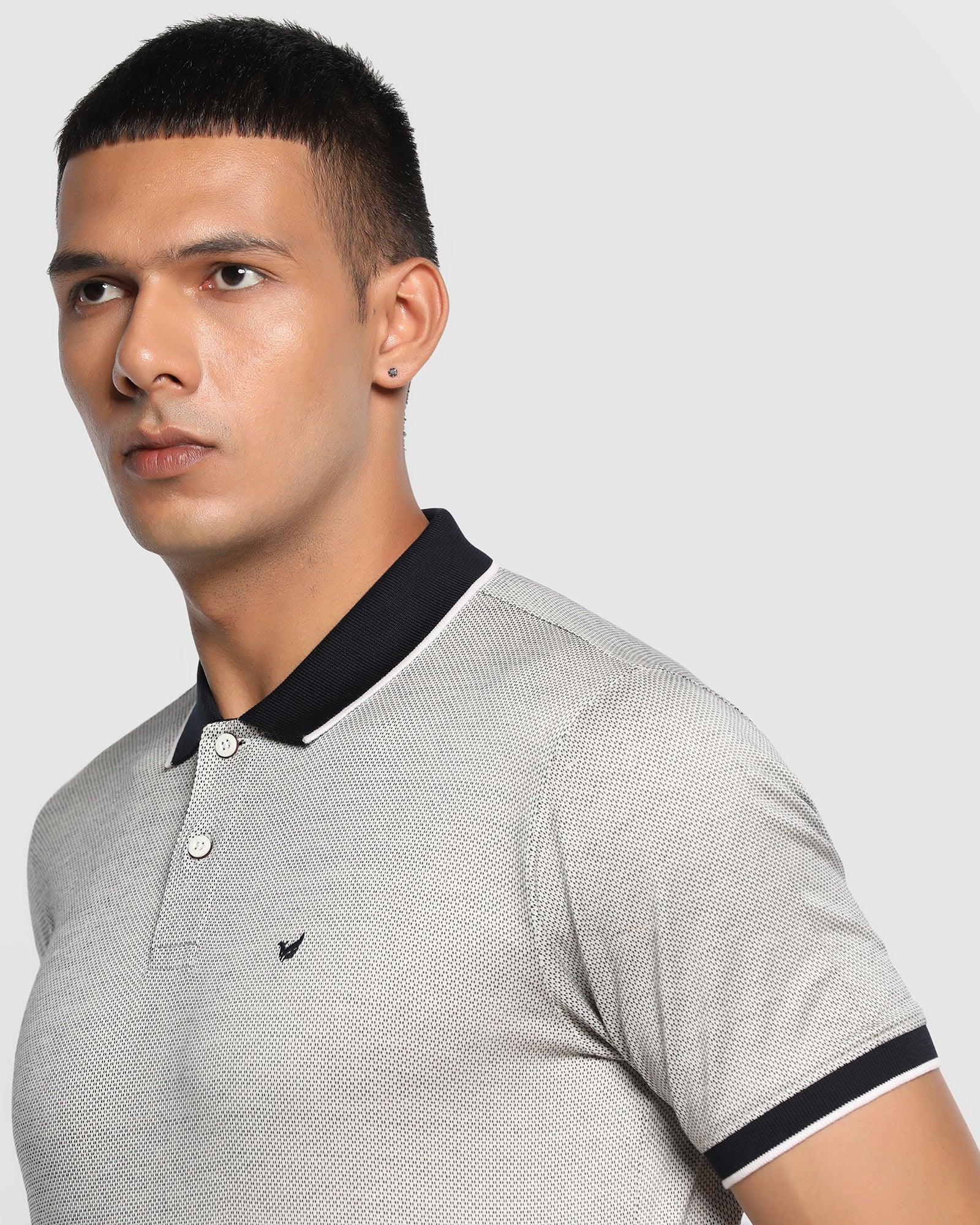 Polo Navy Textured T Shirt - Connor