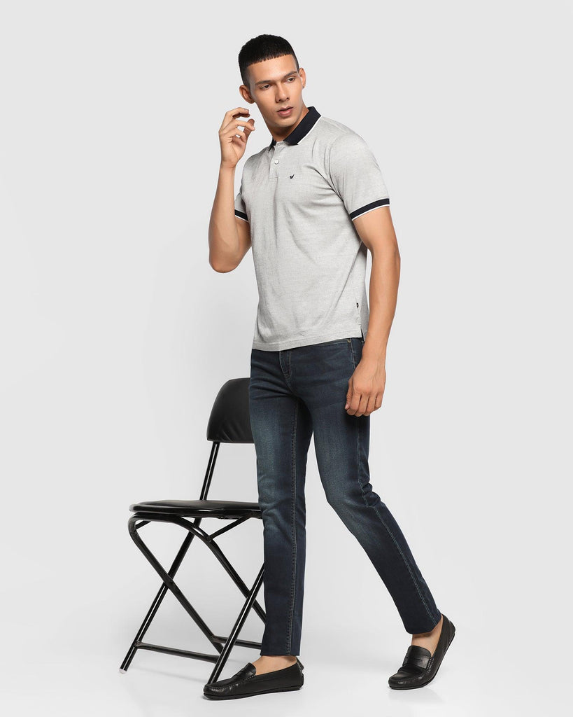 Polo Navy Textured T-Shirt - Connor