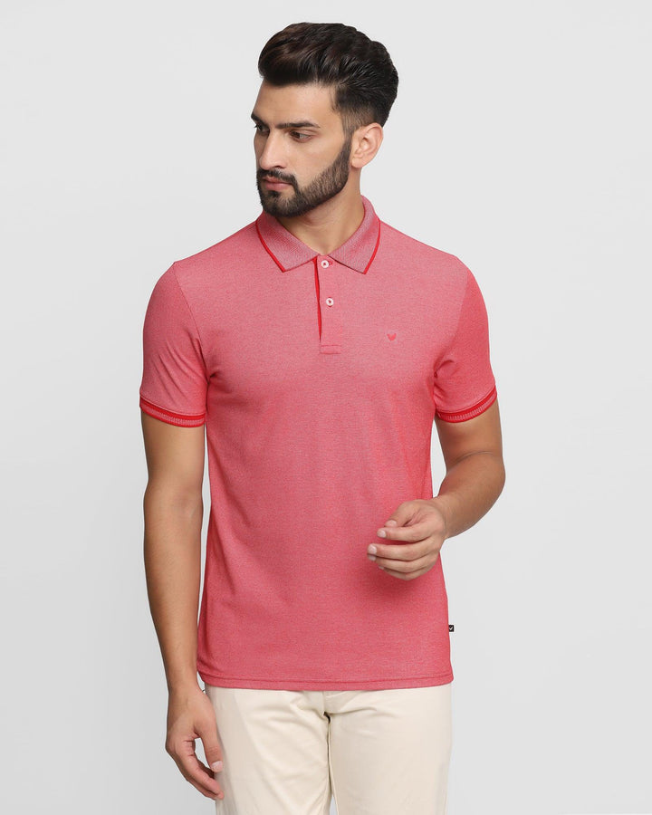 Polo Red Textured T-Shirt - Penny