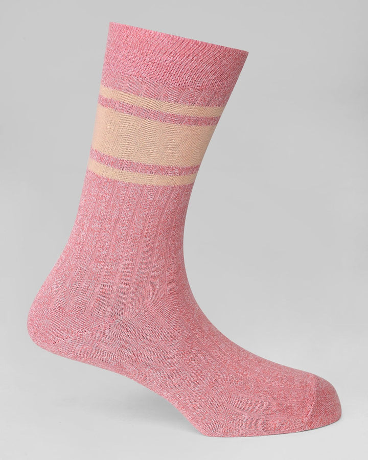 Cotton Blossom Pink Textured Socks - Odina