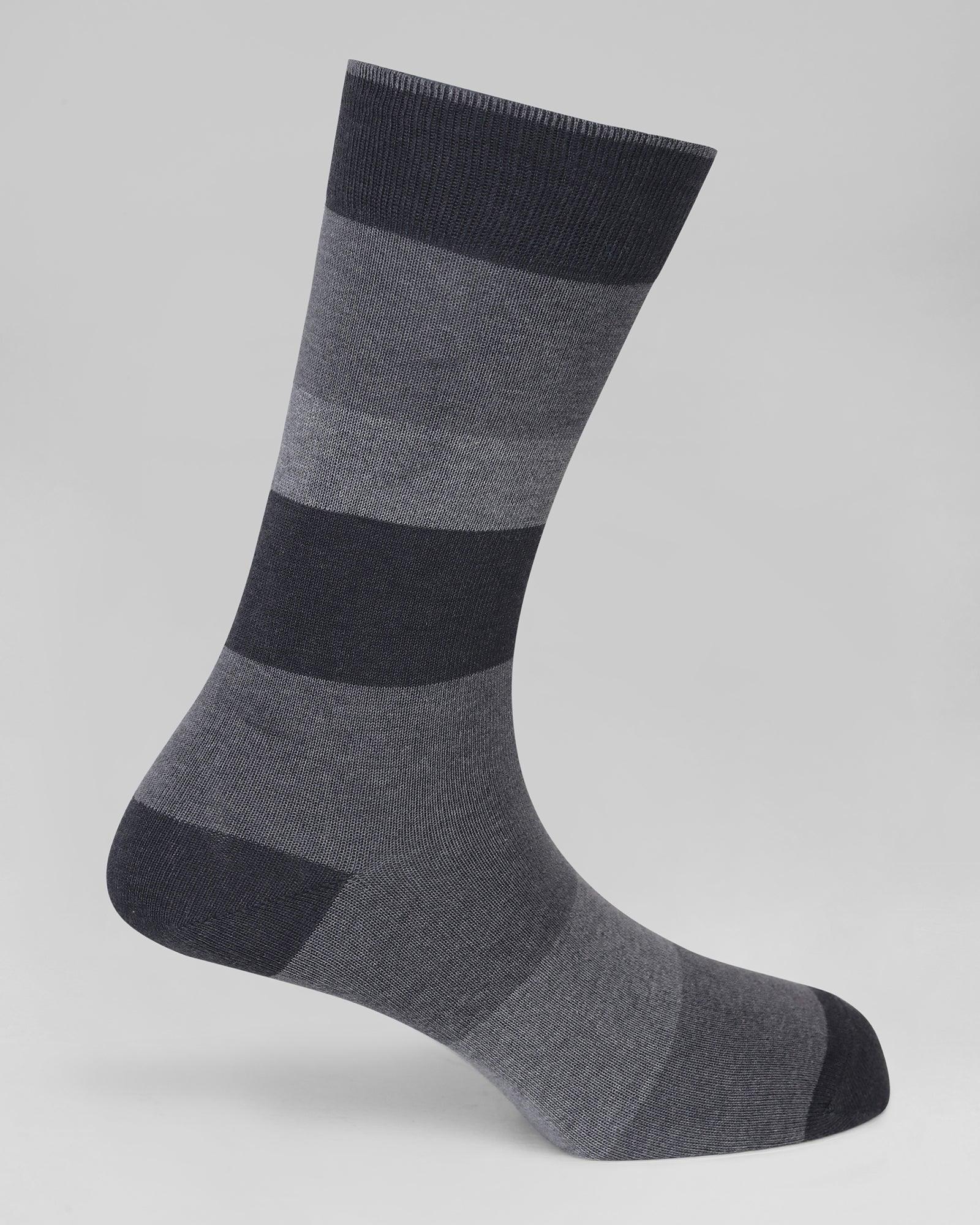 Cotton Grey Textured Socks - Ona