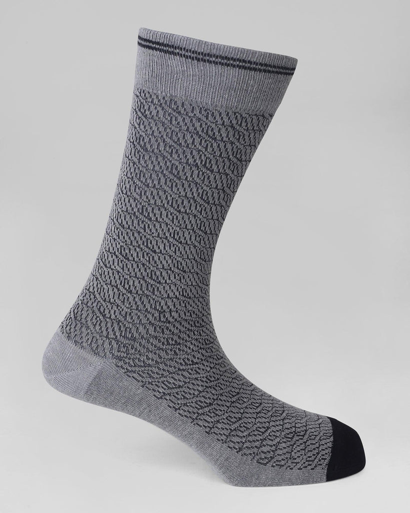 Cotton Grey Textured Socks - Onida