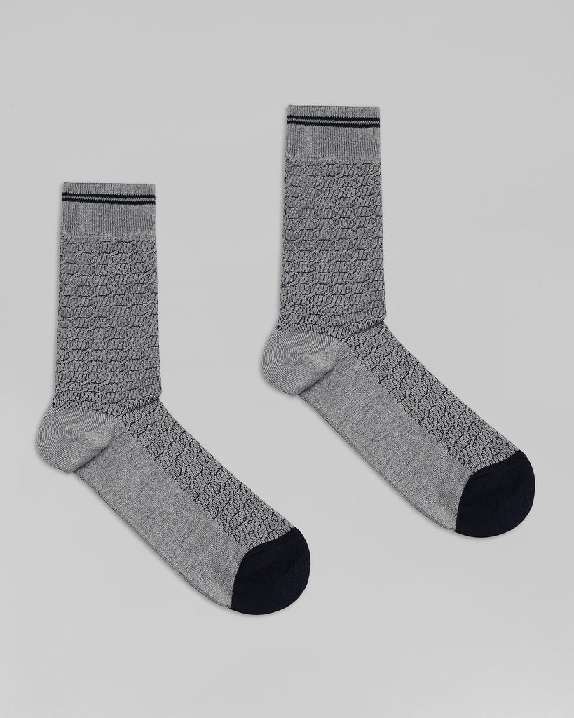 Cotton Grey Textured Socks - Onida