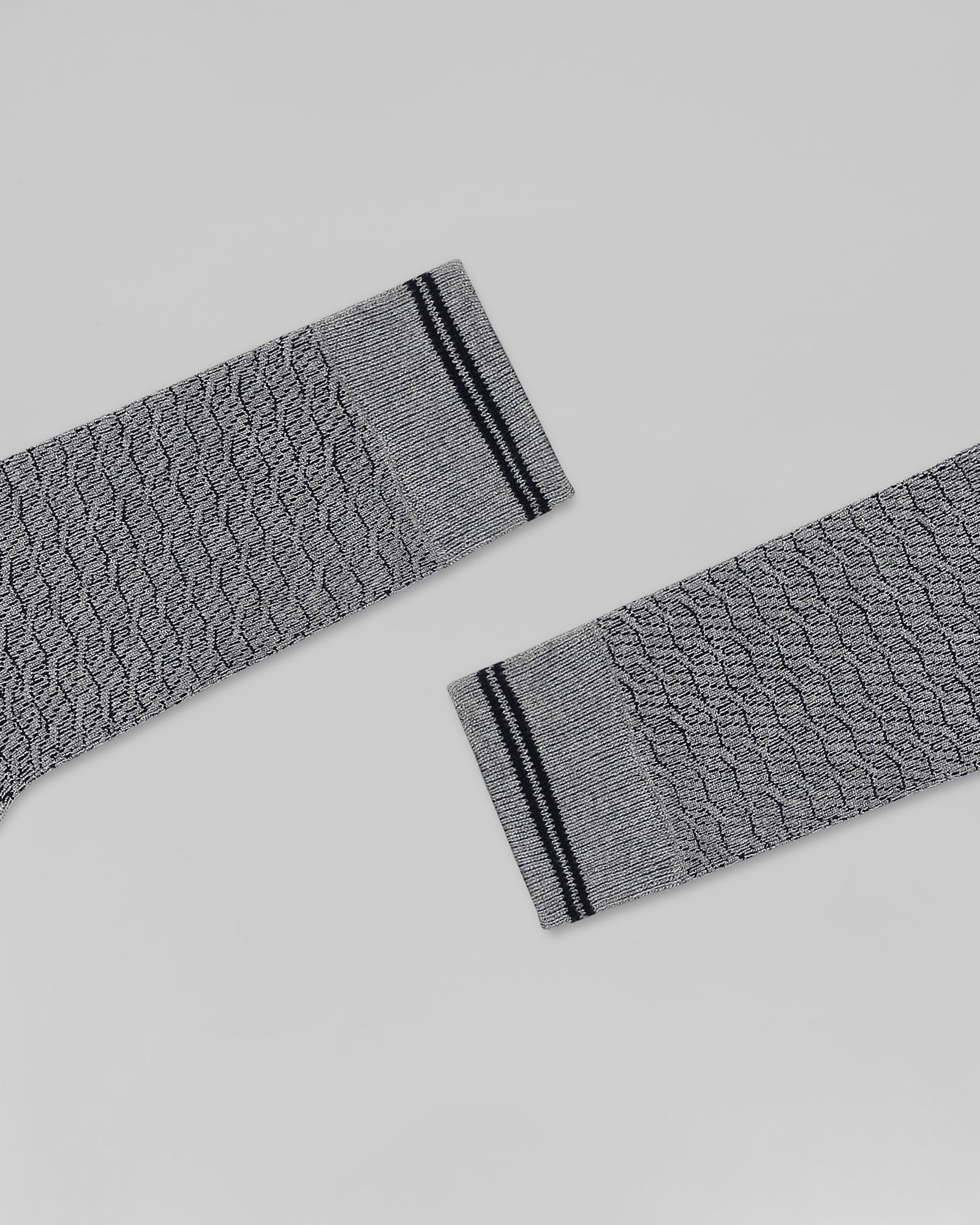 Cotton Grey Textured Socks - Onida